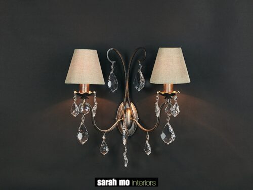 1510-A2-ARG ANT + VIOLIN - Lampenkap - Landelijke meubels en verlichting - Sarah Mo
