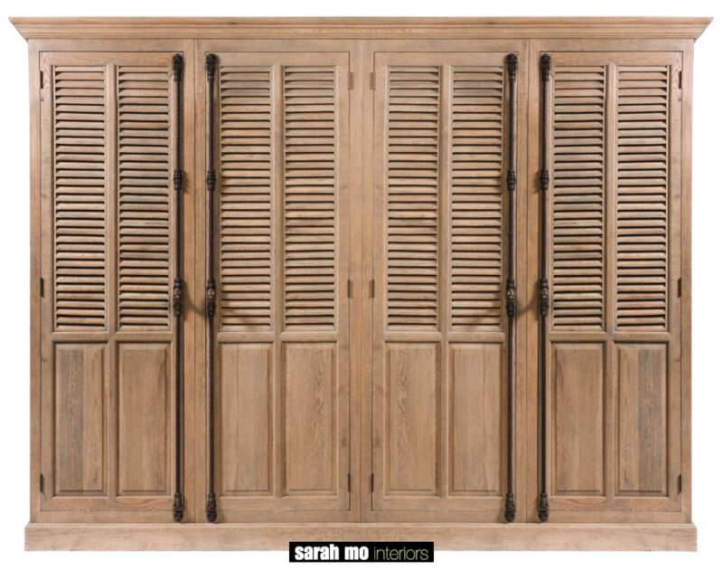 Louvre kleerkast met 4 deuren - Garderobe - Landelijke meubels en verlichting - Sarah Mo