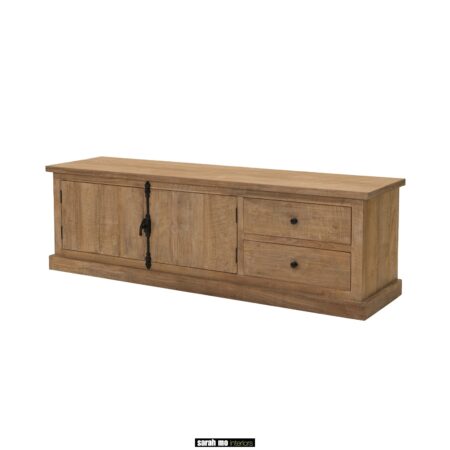 DAN133 tv dressoir dante collecite van Sarah mo meubelwinkel uw specialist in teak en eiken meubelen, landelijke stijl