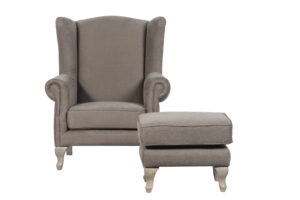 Fauteuil bergere met Poef