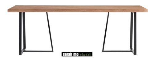 Tafel met metalen onderstel - Tafel - Landelijke meubels en verlichting - Sarah Mo
