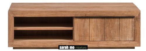 Salontafel met 2 lades en blad in teak - Lade - Landelijke meubels en verlichting - Sarah Mo