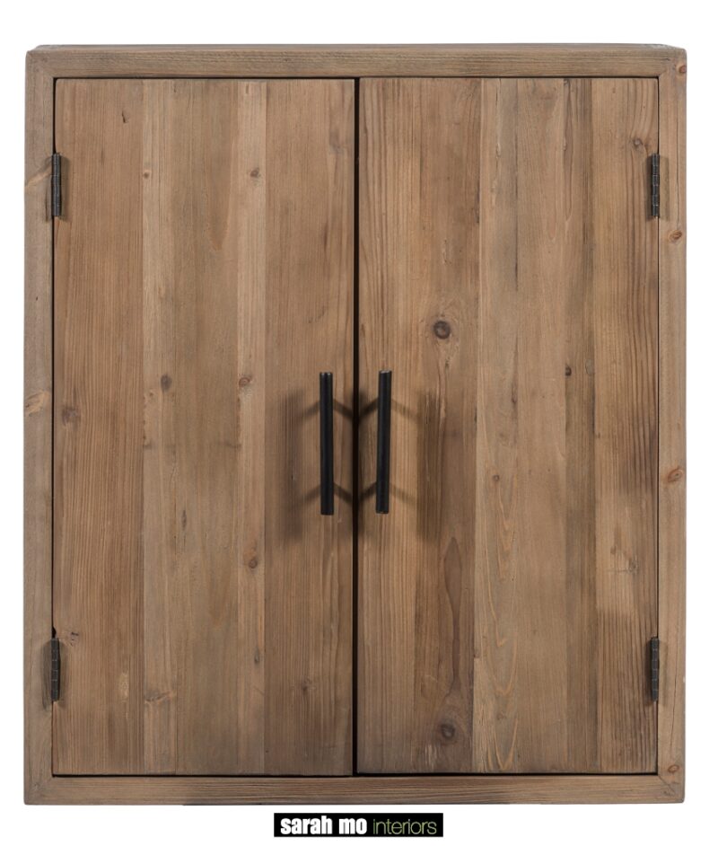 Hangkast in old pine natuur met 2 houten deuren - Keuken - Landelijke meubels en verlichting - Sarah Mo