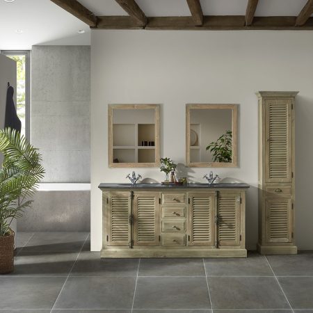 Landelijke badkamer Sarah mo, interieur, louvered deuren kast