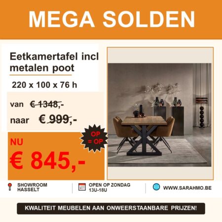 Mega solden eetakamertafel promo tafels sarah mo hasselt Mega solden eetakamertafel promo tafels sarah mo hasselt