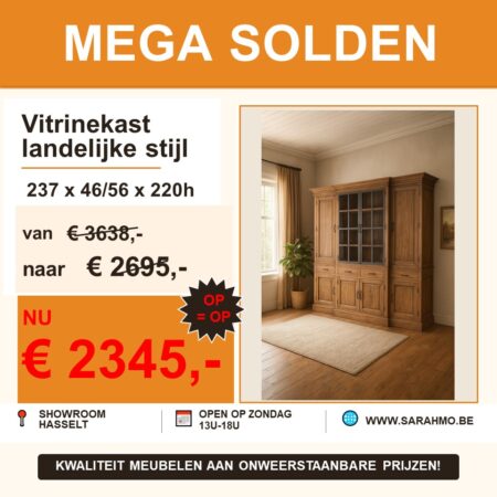 Mega solden promo korting vitrinekast buffet landelijk stijl teak hout sarah mo hasselt Mega solden promo korting vitrinekast buffet landelijk stijl teak hout sarah mo hasselt