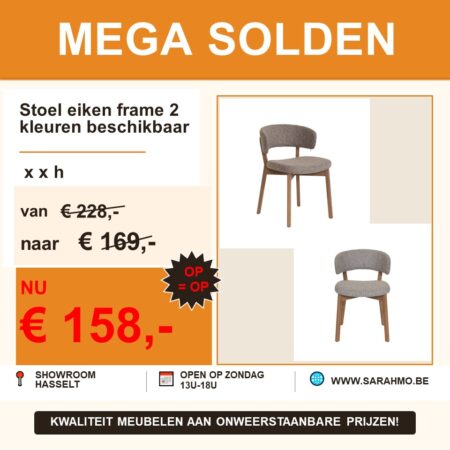 Mega solden stoel eiken frame WA200 meubelwinkel Mega solden stoel eiken frame WA200 meubelwinkel