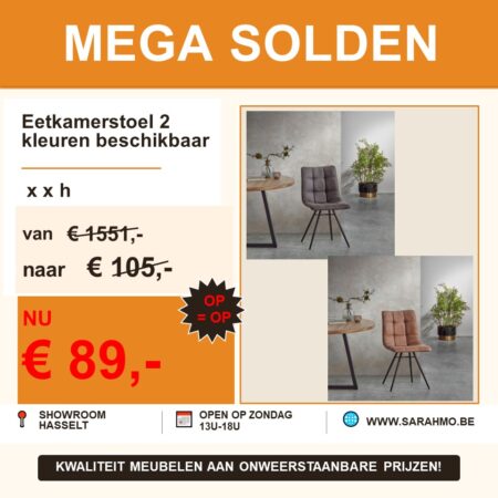 Mega solden stoelen eetkamerstoel W2018 Sarah mo hasselt Mega solden stoelen eetkamerstoel W2018 Sarah mo hasselt