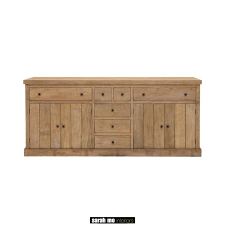 NIL110 Landelijke houten teak kast dressoir van Sarah mo meubelwinkel