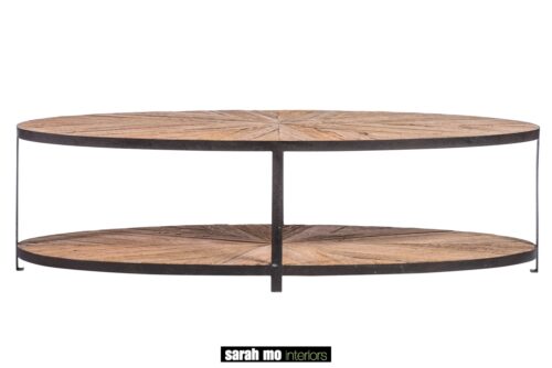 Ovale salontafel in gerecycleerde eik - Salontafel - Landelijke meubels en verlichting - Sarah Mo