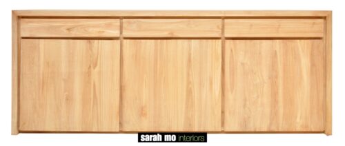 Dressoir in teak met 3 deuren en 3 lades - Dressoir - Landelijke meubels en verlichting - Sarah Mo