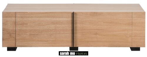 Salontafel in teak met 2 lades - Nachtkastje - Landelijke meubels en verlichting - Sarah Mo